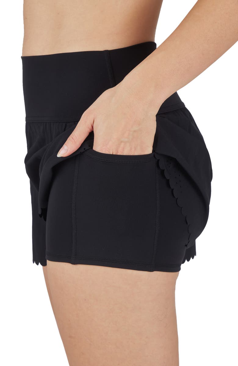 YOGALICIOUS Lightstreme All for Sun Laser-Cut Layered Shorts, Alternate, color,
