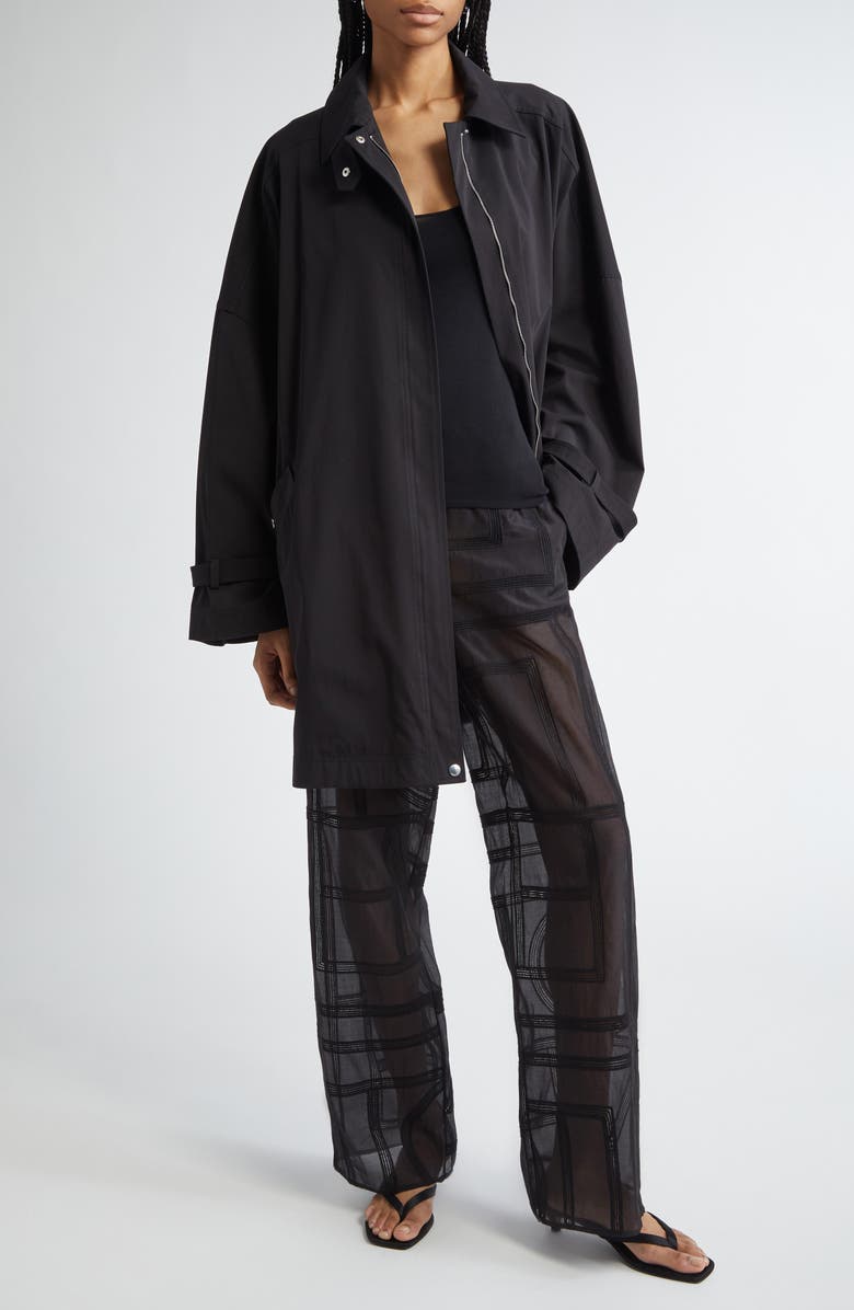 TOTEME Oversize Trench Jacket, Alternate, color, Black