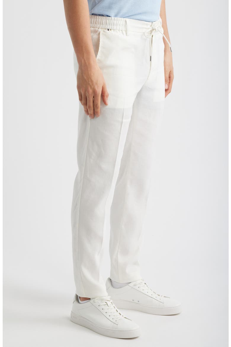 Kane Linen Blend Drawstring Pants, Alternate, color, WHITE