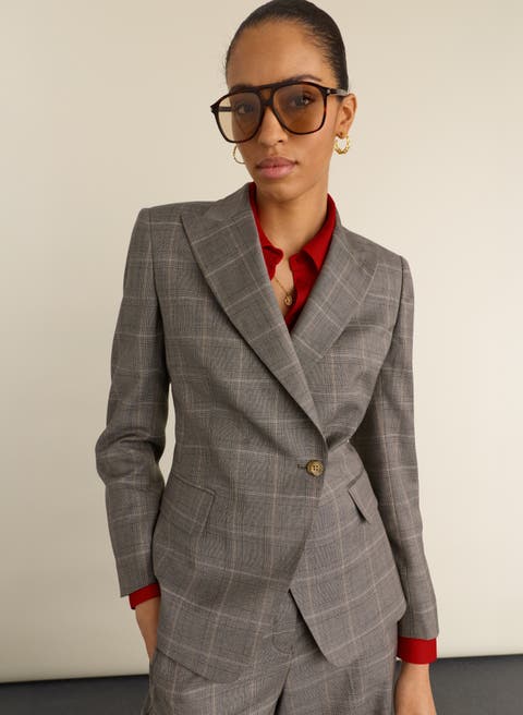 Eva Cinched Waist Wool Blazer