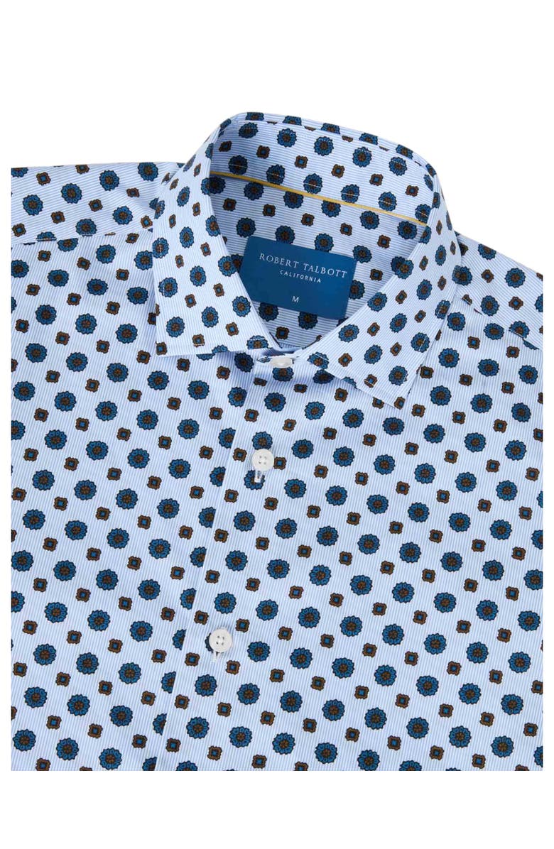 Robert Talbott Reynolds Foulard Print Shirt, Alternate, color, Blue Multi