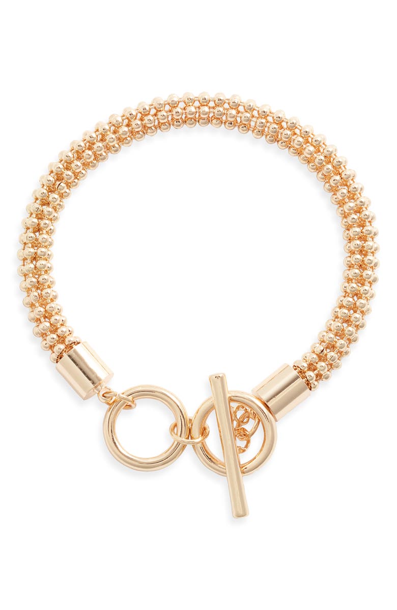 Open Edit Ball Chain Toggle Bracelet, Main, color, Gold