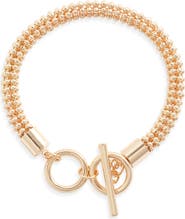 Open Edit Ball Chain Toggle Bracelet