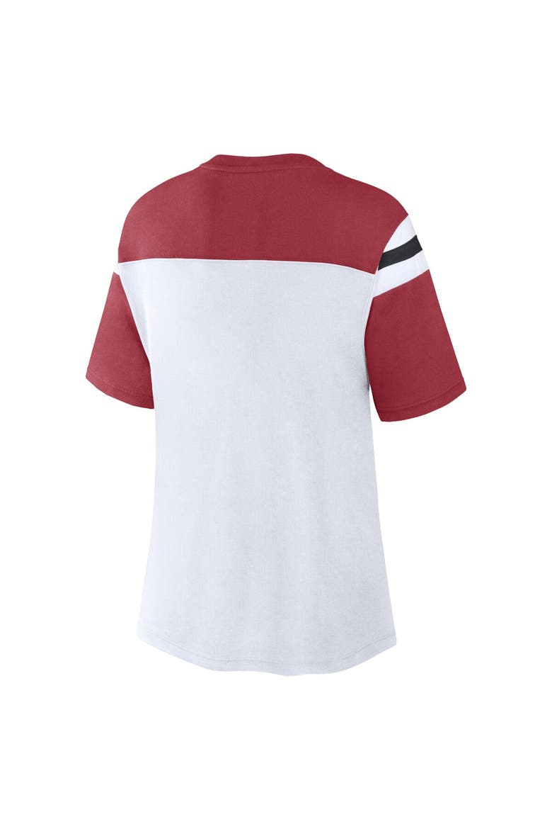 Women's Fanatics White/Cardinal Arizona Cardinals Cheer Chant Fashion Crop Top, Alternate, color, White