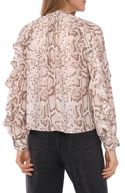 Halogen ® Ruffle Woven Top In Neutral
