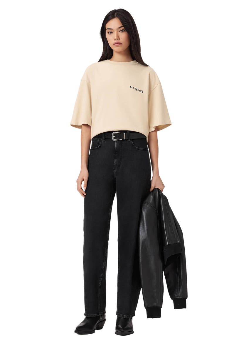 Halis Amelie Oversize Cotton Graphic T-Shirt, Alternate, color, SANDY WHITE