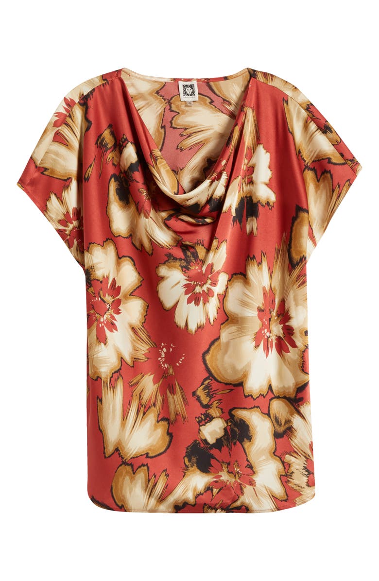 Anne Klein Cowl Neck Satin Top, Alternate, color, 