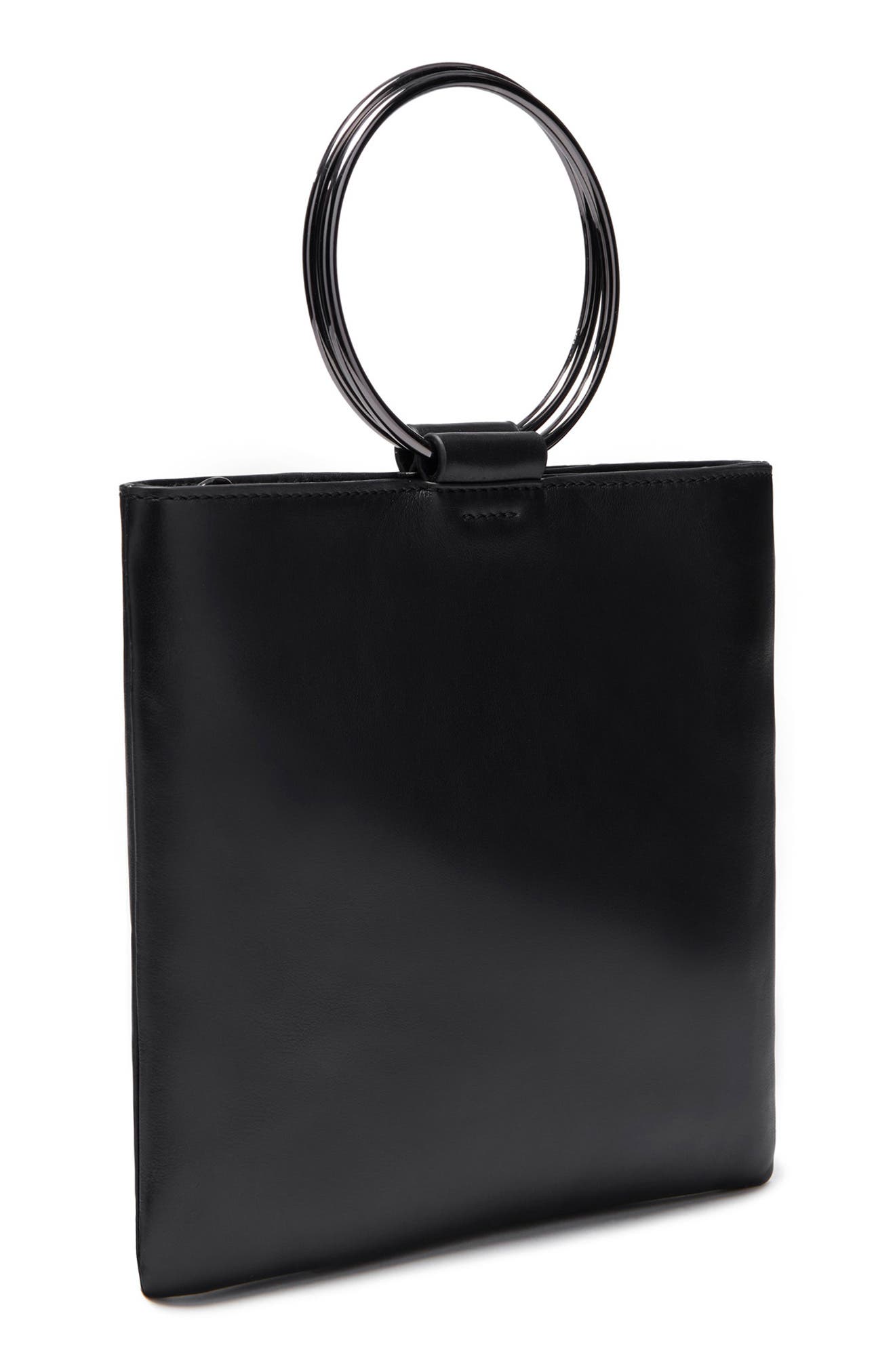 Thacker Le Pouch Leather Ring Handle Crossbody Bag, Alternate, color, 