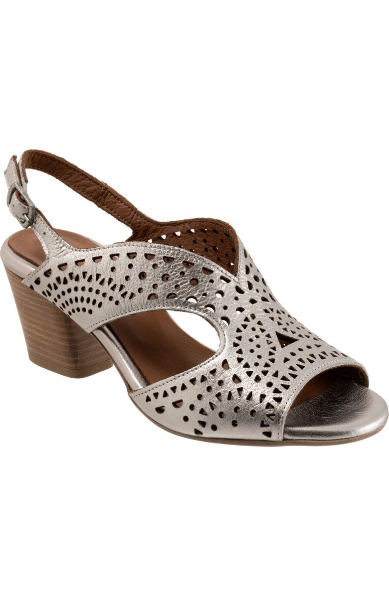 Bueno Caroline Slingback Sandal, Main, color, Dark Silver