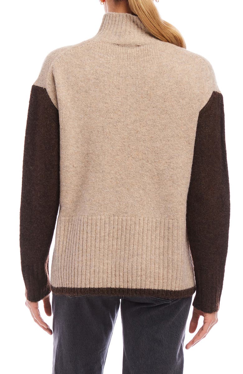 FIFTEEN TWENTY Colette Colorblock Mock Neck Sweater, Alternate, color, 