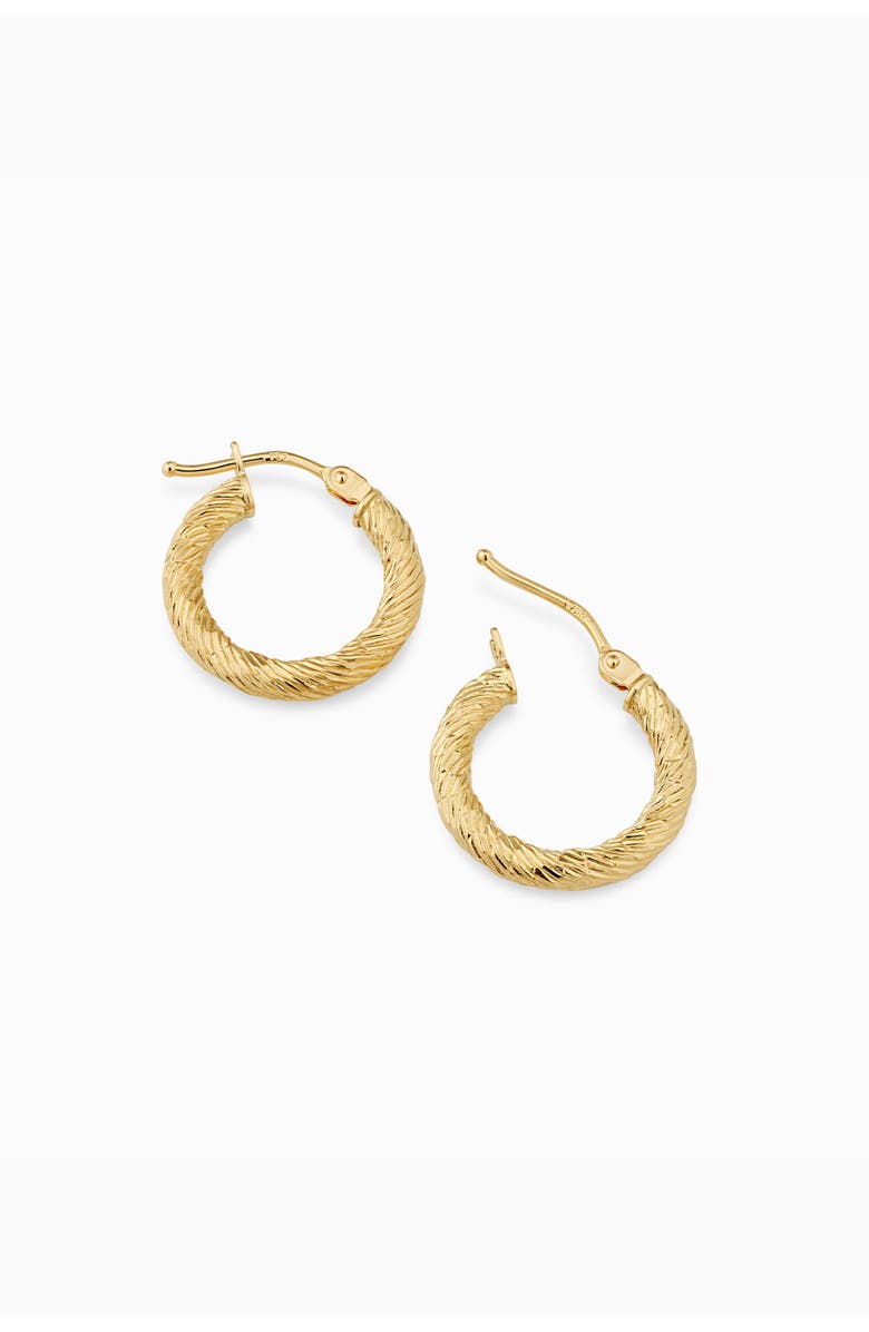 Oradina 18K Yellow Gold Twist of Fate Hoops, Alternate, color, 