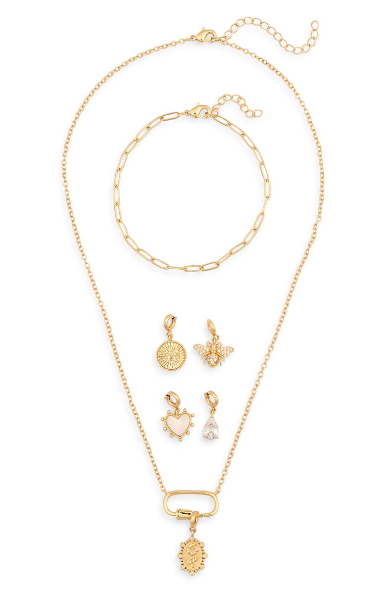 Leith Nature 7-Piece Assorted Jewelry Set, Alternate, color, Clear- Gold