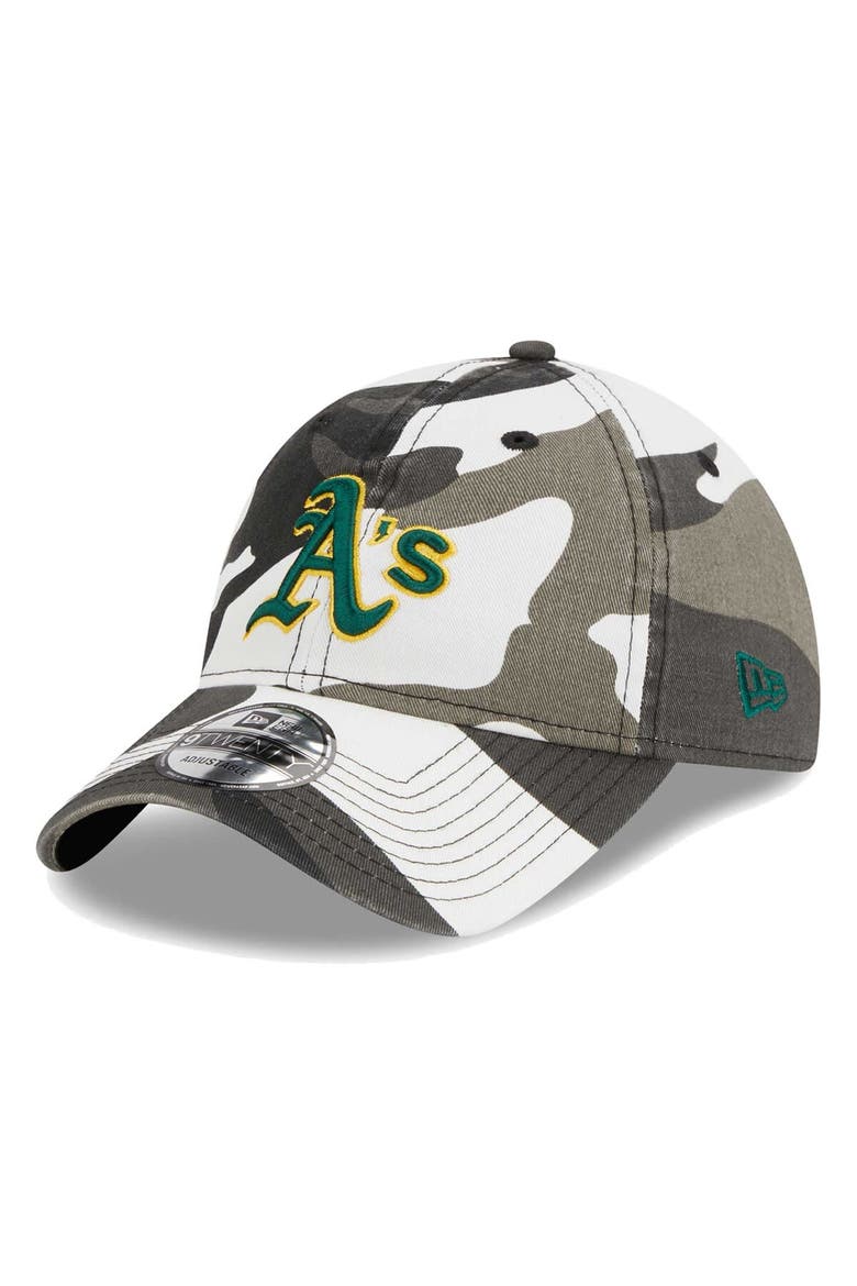 Men's New Era Camo Oakland Athletics 9TWENTY Adjustable Hat, Main, color, Camo