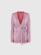 Missoni Lamé Fabric Cardigan With Belt
