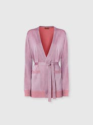 Missoni Lamé Fabric Cardigan With Belt
