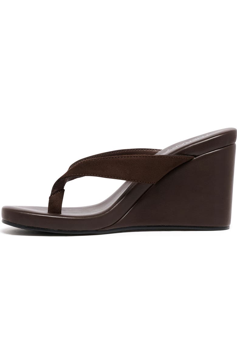 Therapy Australia Ren Wedge Sandal, Alternate, color, Chocolate Microsuede