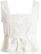 SOMETHING NEW Emily Lace Tie Waist Crop Tank