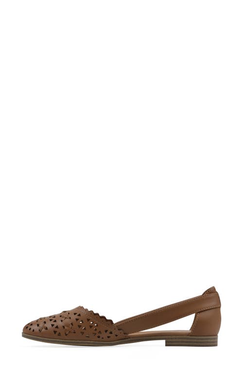 White Mountain Footwear Nobler Laser Cut Sandal In Tan Smooth