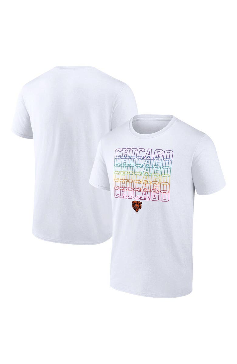 FANATICS Men's Fanatics Branded White Chicago Bears City Pride Logo T-Shirt, Main, color, 