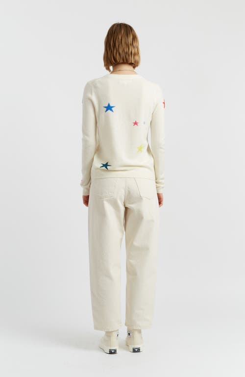 Chinti & Parker Wool Cashmere Star Sweater In White