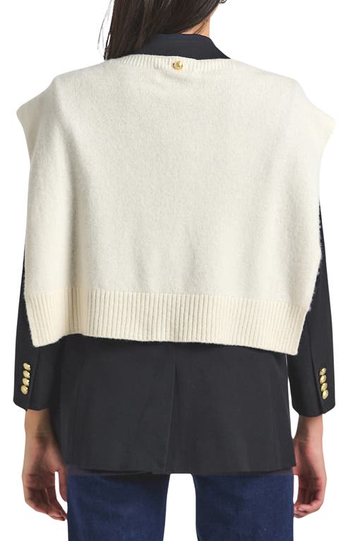 Derek Lam 10 Crosby Walter Cotton Blend Double Breasted Jacket With Shrug In Blue