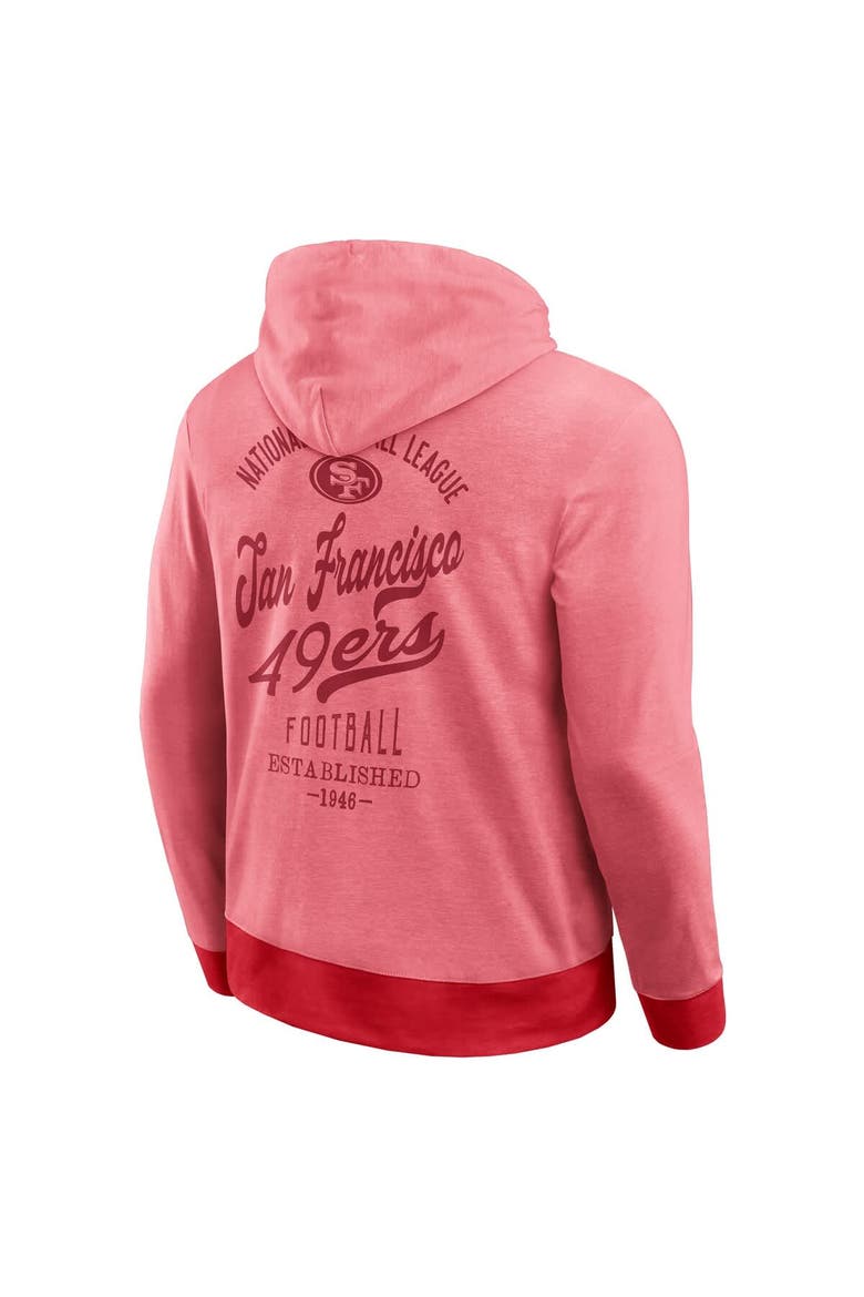 Men's Darius Rucker Collection by Fanatics Scarlet San Francisco 49ers Tonal Knit Pullover Hoodie, Alternate, color, Heather Red