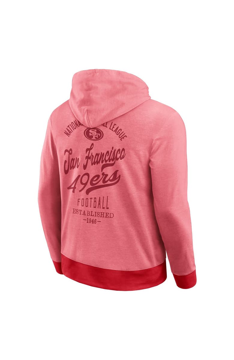Darius Rucker Collection by Fanatics Men's Darius Rucker Collection by Fanatics Scarlet San Francisco 49ers Tonal Knit Pullover Hoodie, Alternate, color, Heather Red