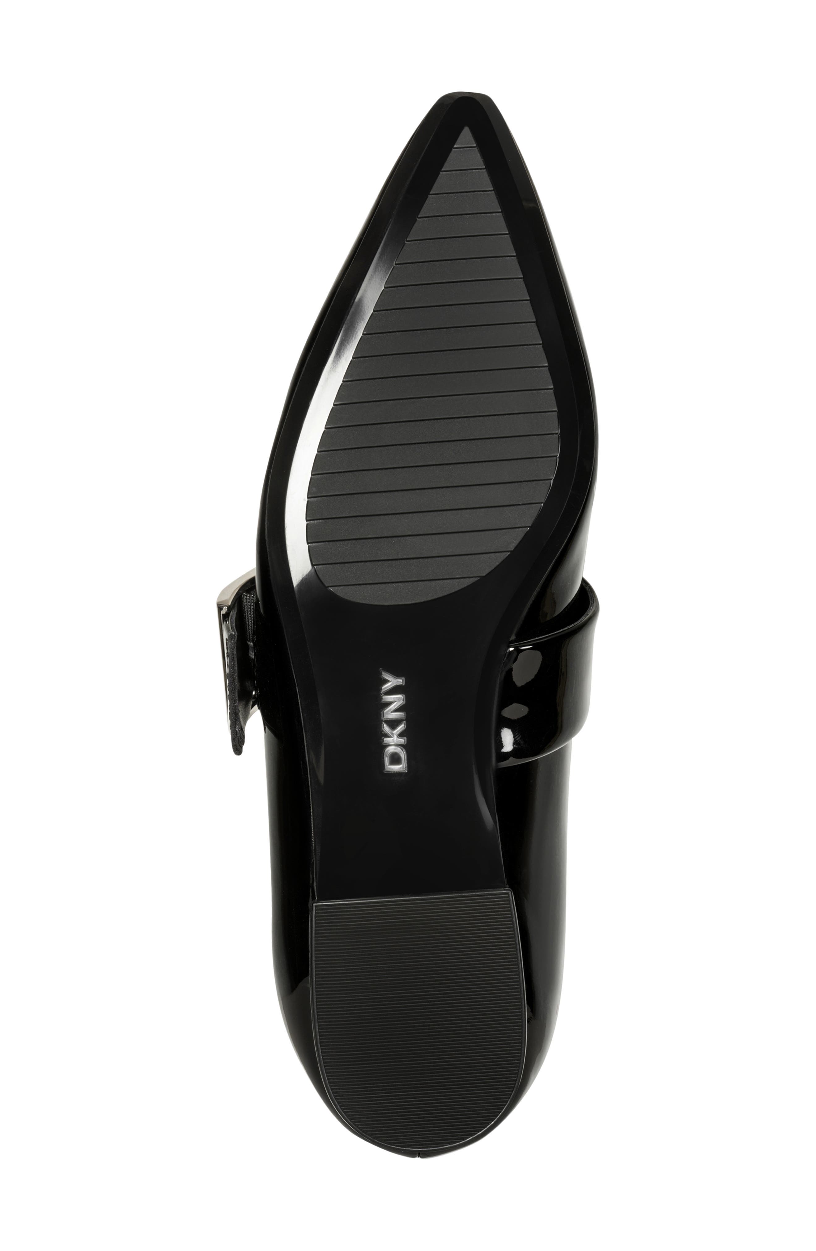 DKNY Cormic Mary Jane Pointed Toe Flat, Alternate, color, Black