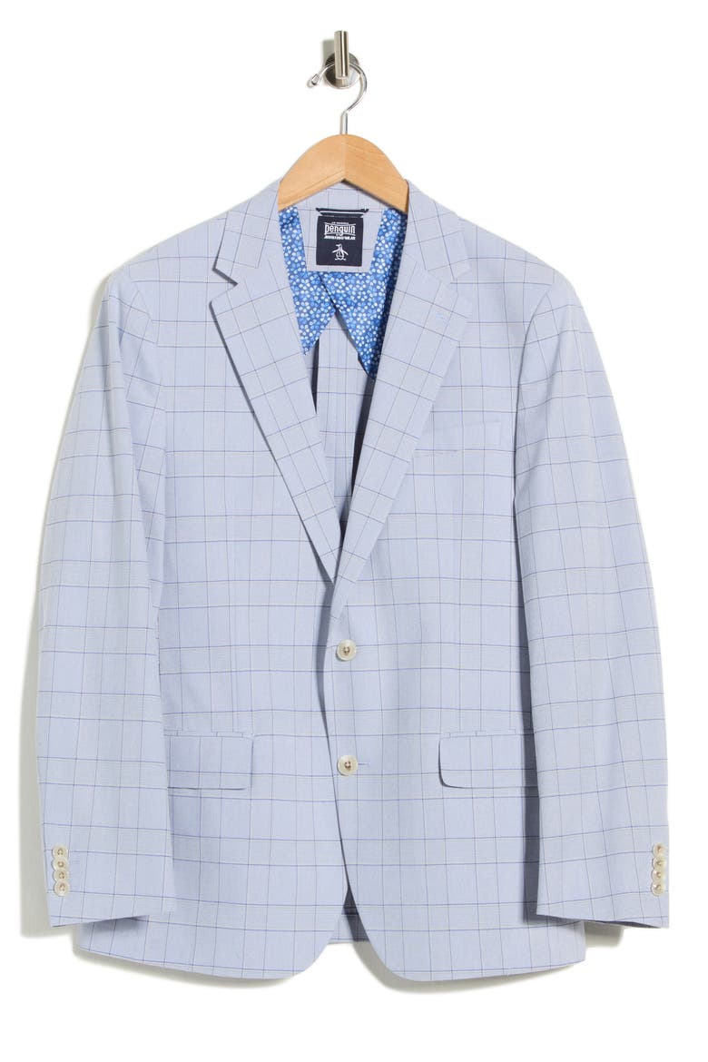 Windowpane Two-Button Sport Coat, Alternate, color, BLUE