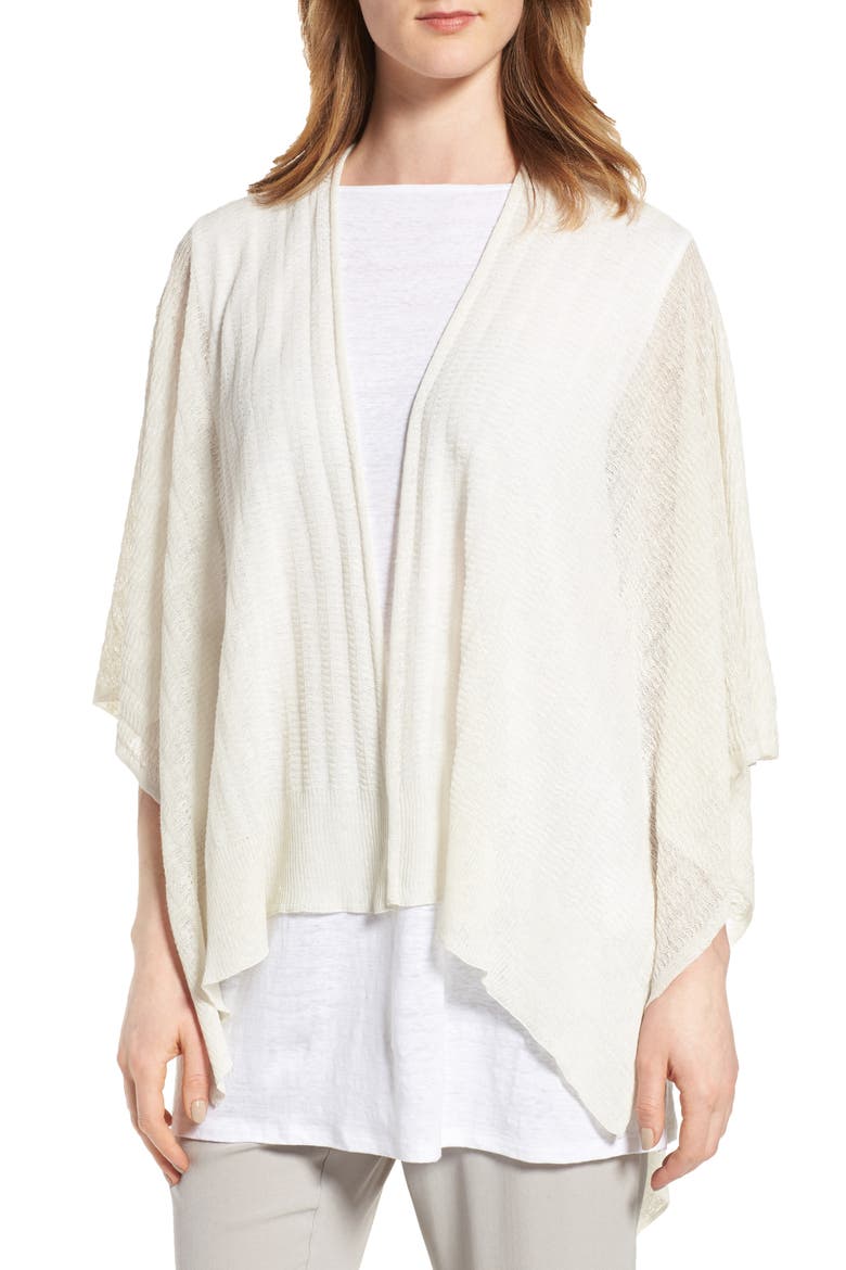 Hemp Blend Poncho Wrap, Main, color, BONE
