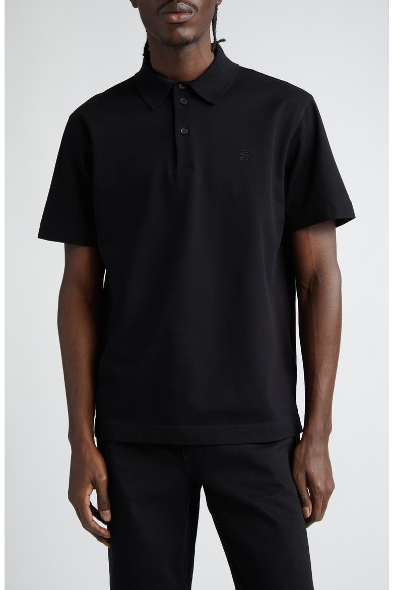 Givenchy Classic Fit 4G Logo Embroidered Cotton Piqué Polo (Men