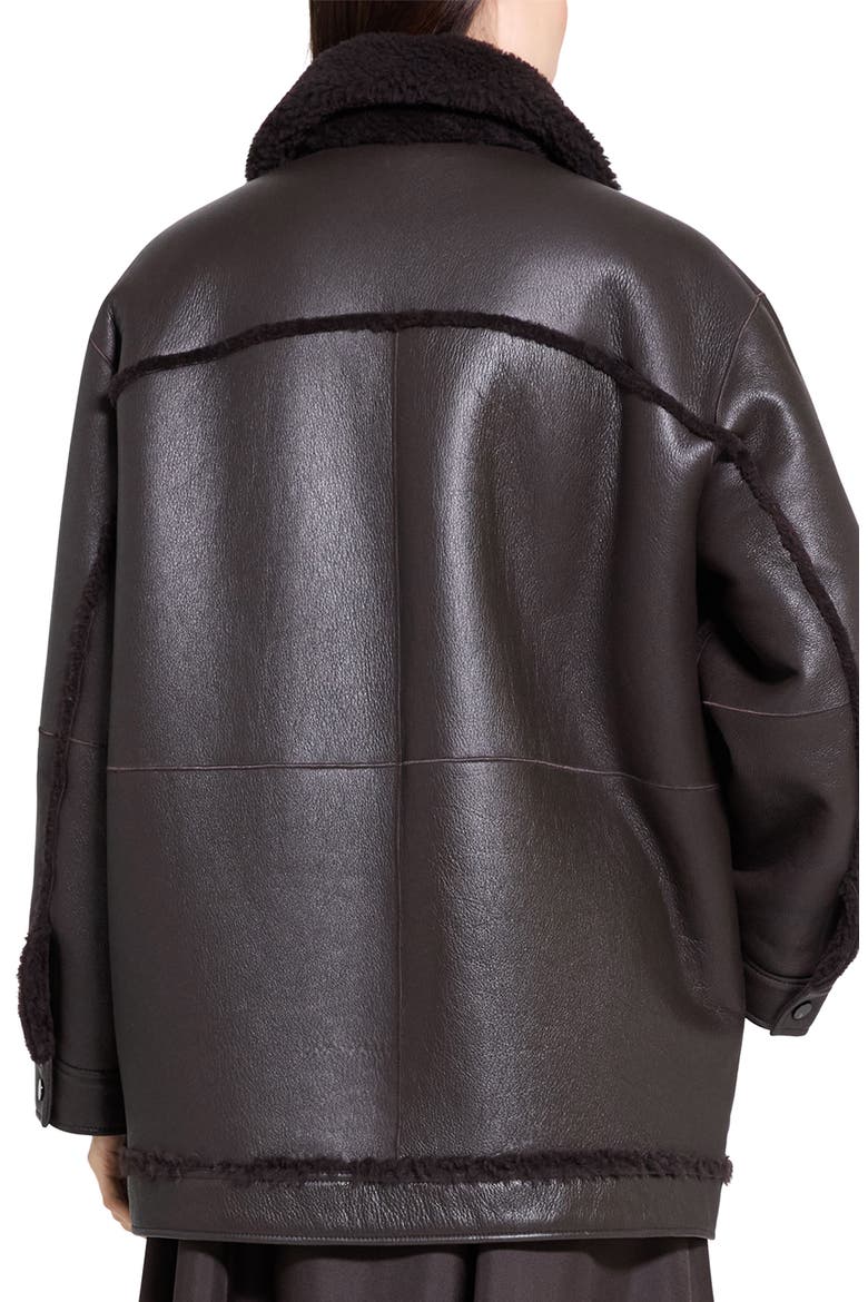Genuine Shearling Reversible Coat, Alternate, color, CACAO