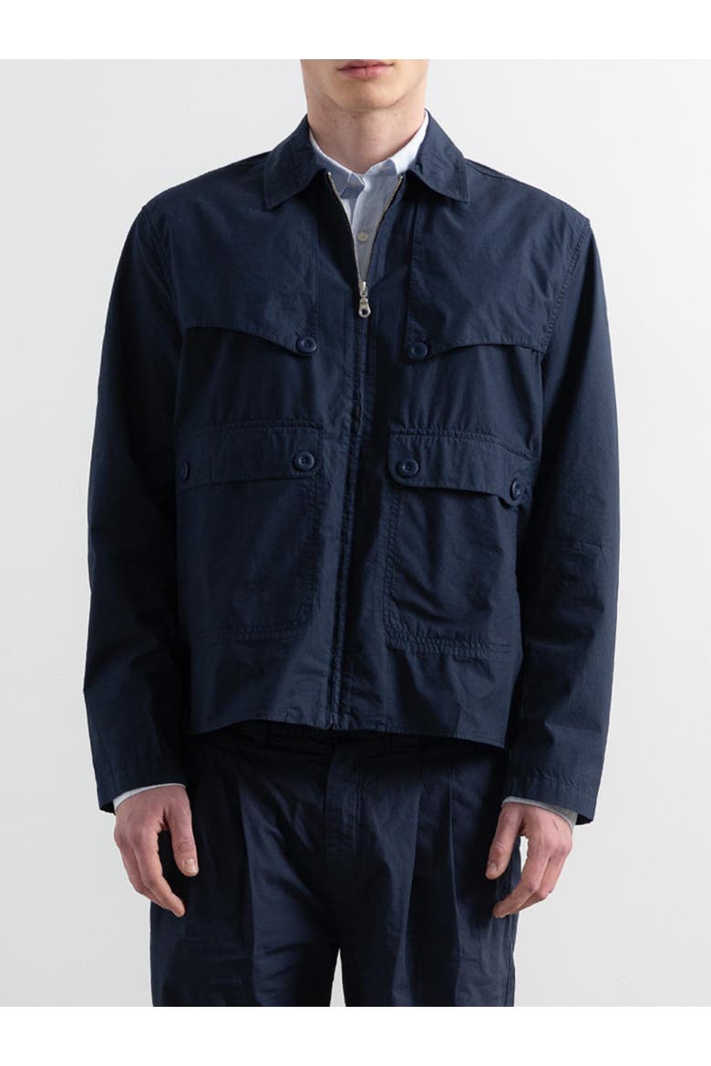 Long Sleeve Utility Zip Jacket, Alternate, color, Plain Navy