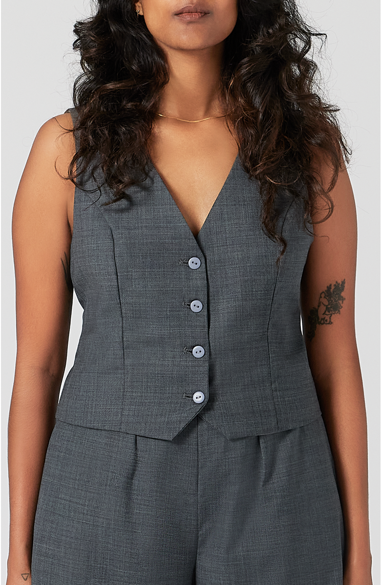 Aam The Label The Wool Vest, Main, color, Grey
