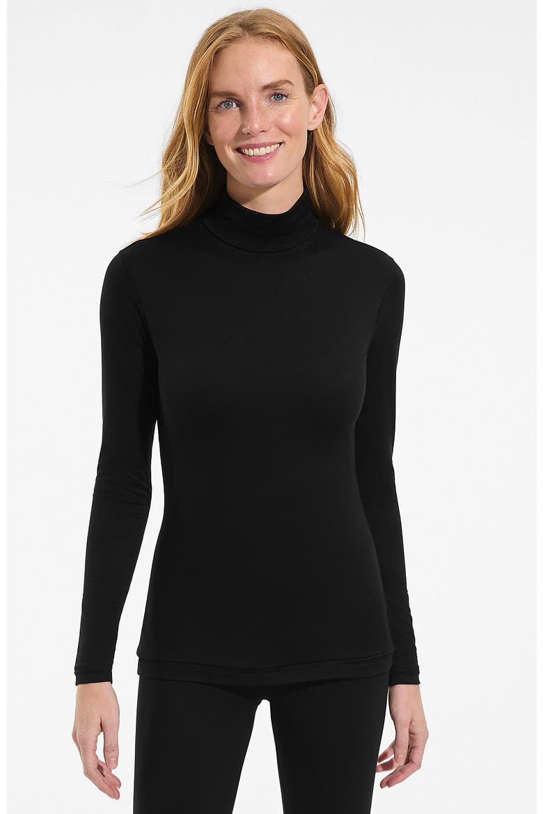 Baselayer Cozy Thermaskin Turtleneck Top, Alternate, color, Black