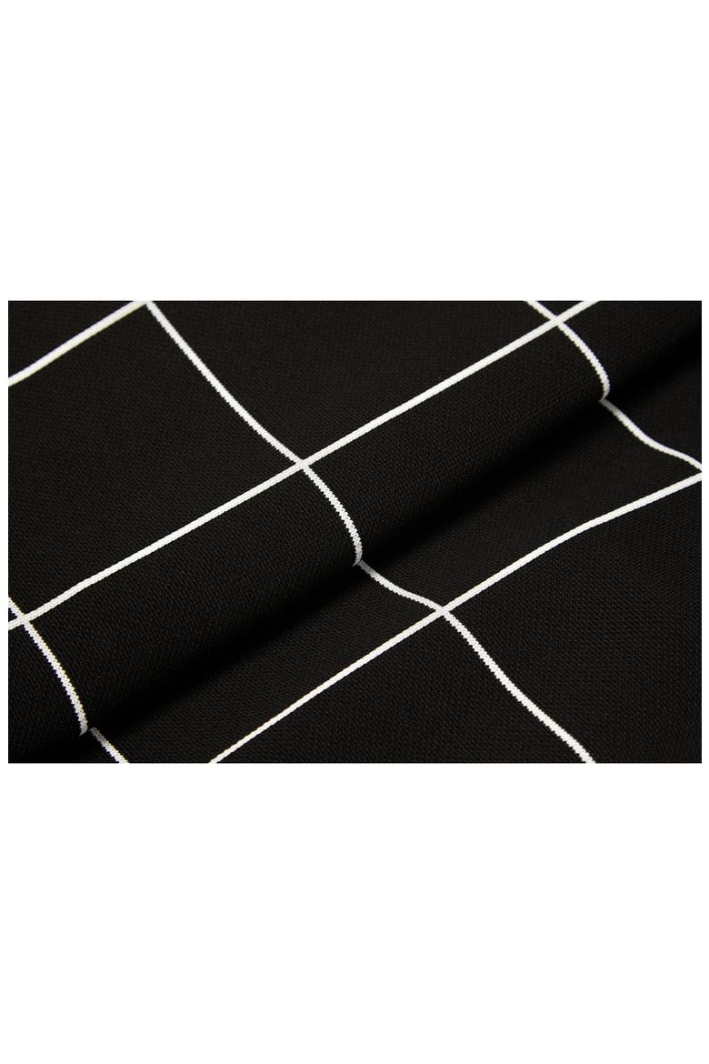 Grid Print Dog Bed, Alternate, color, BLACK
