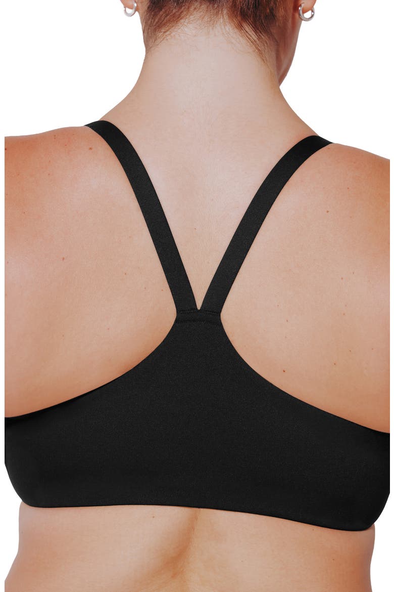 ComfortStretch Underwire Front Close Racerback Bra, Alternate, color, BLACK