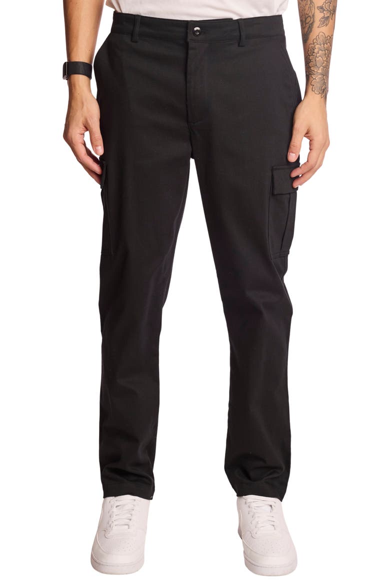 Straight Leg Cargo Pants, Main, color, BLACK