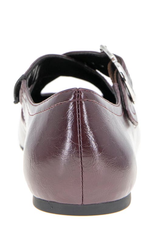 Bcbgeneration Maya Mary Jane Flat In Burgundy