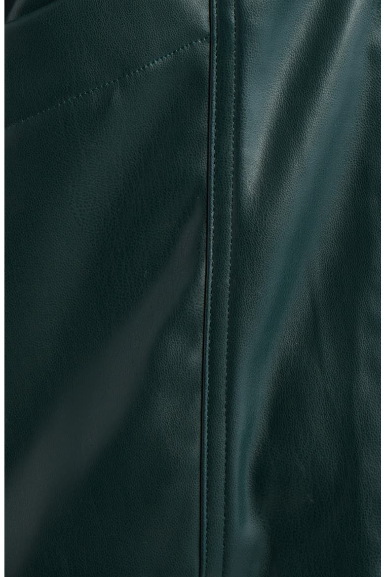 Paulina Oversize Faux Leather Jacket, Alternate, color, CERULEAN
