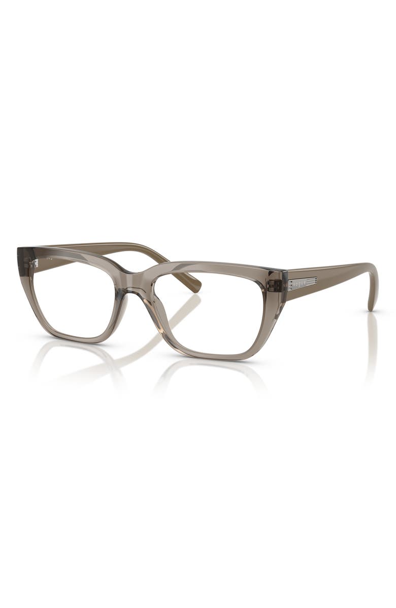 VOGUE 51mm Pillow Optical Glasses, Alternate, color, Transparent Grey