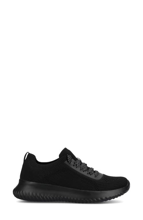 Journee Collection Brena Knit Sneaker In Black