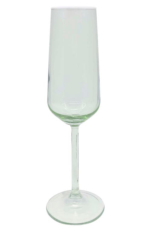 Mariposa Fine Line Champagne Flute Glasses, Set Of 4 In Green