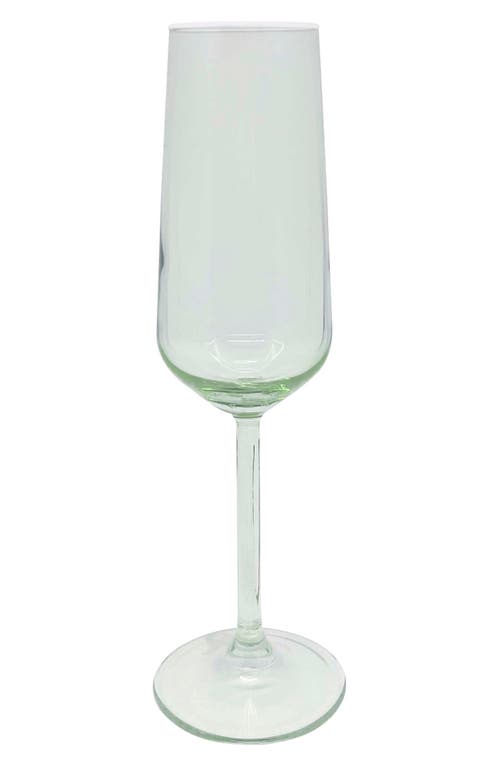 Mariposa Fine Line Set of 4 Glass Champagne Flutes in Green 