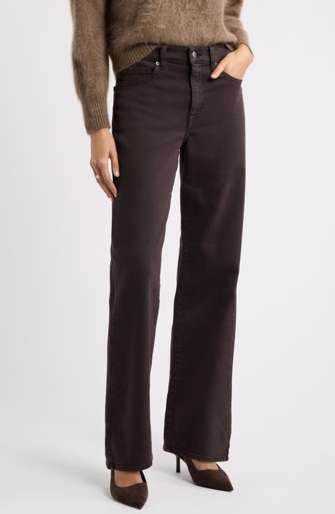 High Waist Straight Leg Jeans