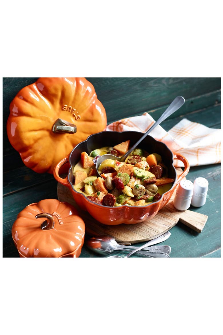 1/2 Quart Pumpkin Cocotte, Alternate, color, BURNT ORANGE