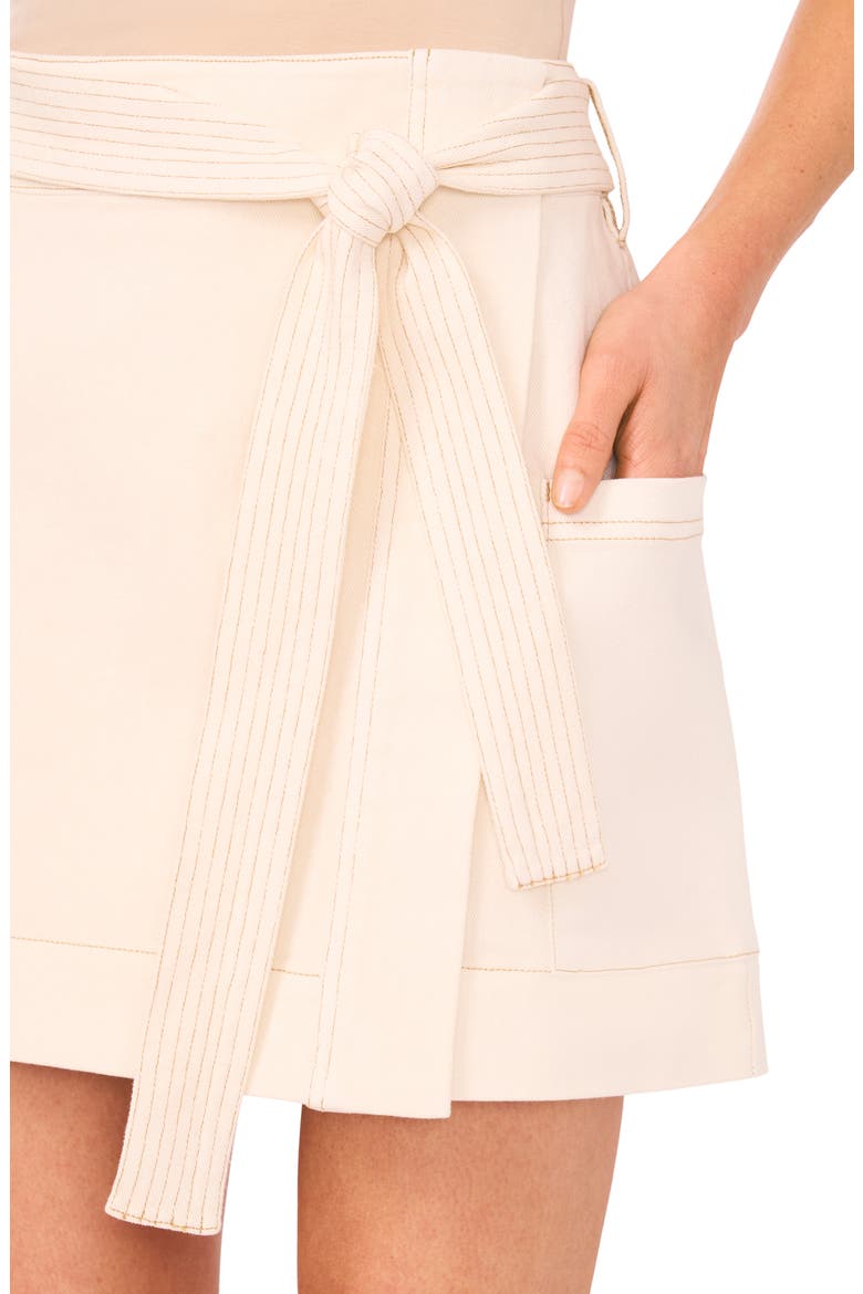 Cargo Denim Wrap Skirt, Alternate, color, SOFT VANILLA
