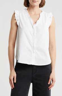 Daniel Rainn Ruffle Button-Up Top