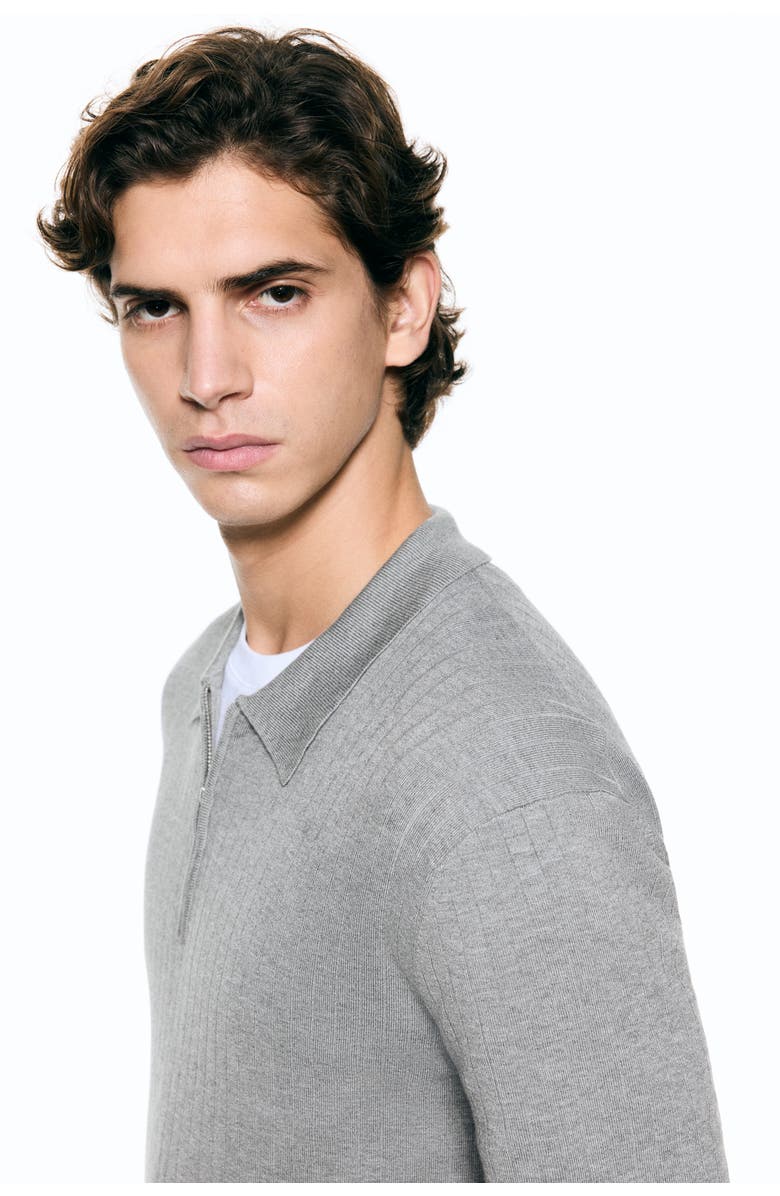 H&M Slim Fit Polo Shirt, Alternate, color, Gray