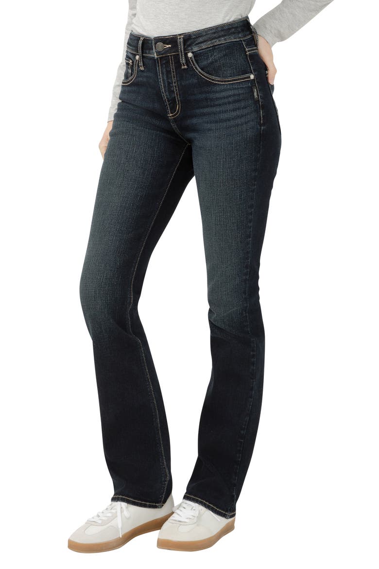 Avery High Waist Slim Bootcut Jeans, Alternate, color, DAKOTA